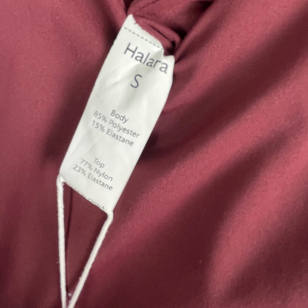 Halara Burgundy Backless V Neck Wide Leg Jumpsuit Small NWT - Picture 5 of 8